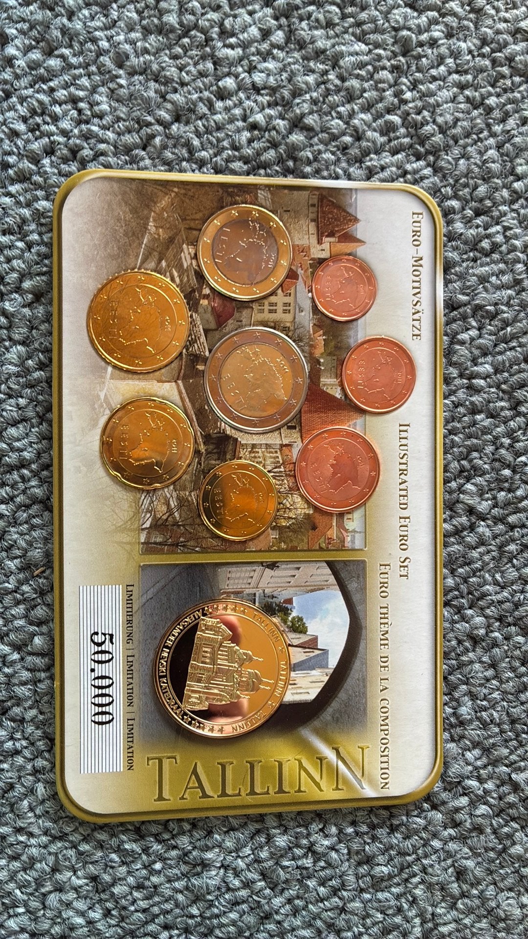Estland muntset 2011 euro met penning, Ophalen of Verzenden, Estland, 2 euro