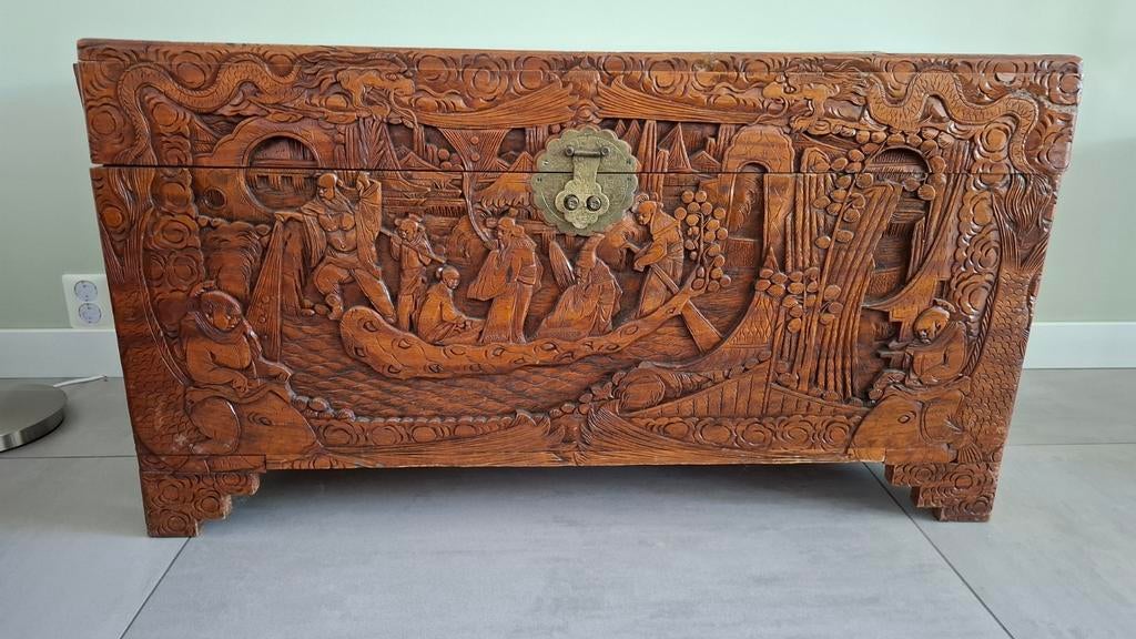 Chinese kist, Huis en Inrichting, Woonaccessoires | Kisten, Ophalen, Minder dan 50 cm, Gebruikt, 50 tot 100 cm