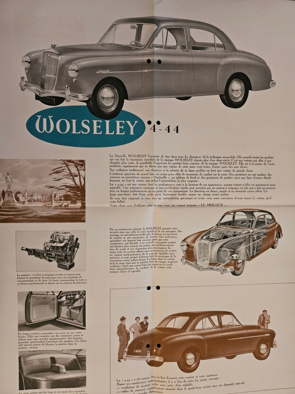 Brochure Wolseley 4-44 1953, Ophalen of Verzenden, Zo goed als nieuw, Overige merken