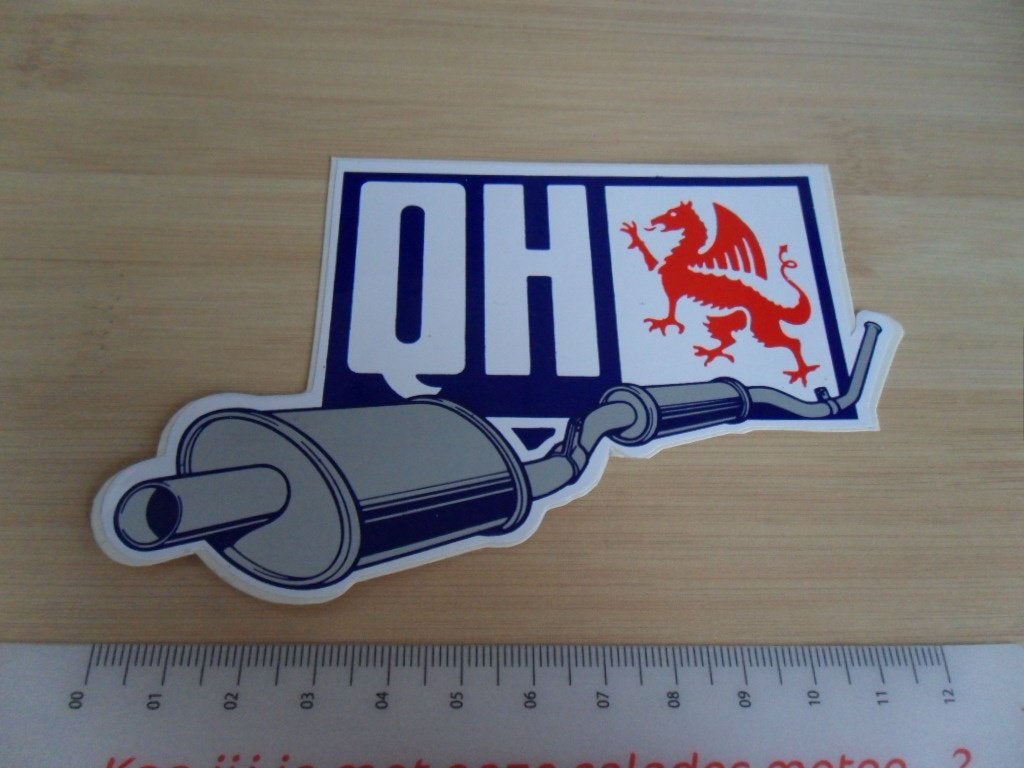sticker logo uitlaat QH, Ophalen, Zo goed als nieuw