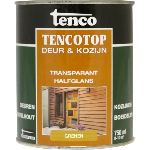 TencoTop transparant halfglans grenen lak 750 mL, Doe-het-zelf en Verbouw, Minder dan 5 liter, Ophalen, Nieuw, Wit