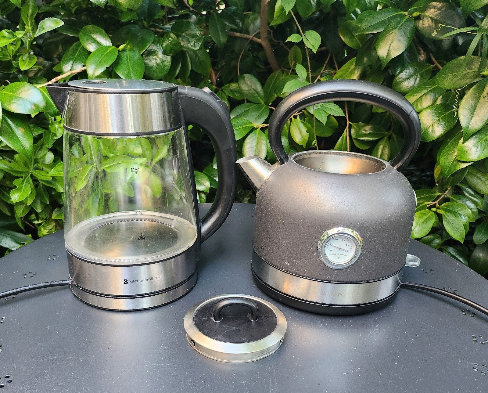 Waterkoker Kitchen Brothers en Blokker, Ophalen of Verzenden, Gebruikt, Overige materialen, Pot, Bus of Blik