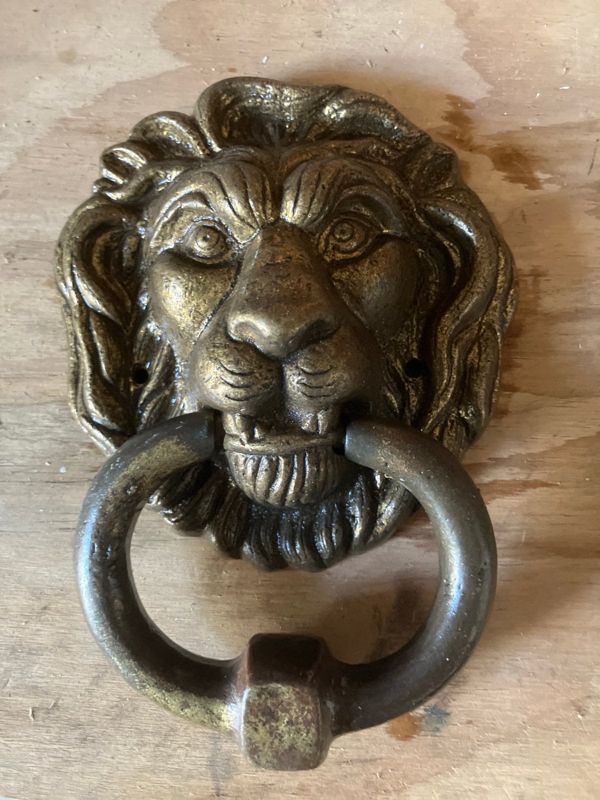 Leeuwenkop Deurklopper en deurknop, Ophalen of Verzenden