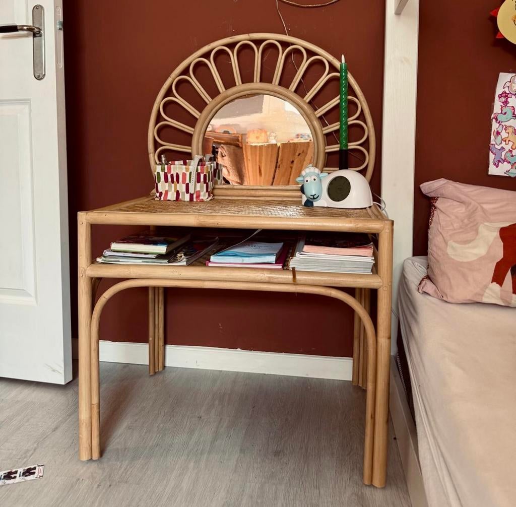 Kaptafel kind rotan, Ophalen, 50 tot 100 cm, Zo goed als nieuw, 25 tot 50 cm