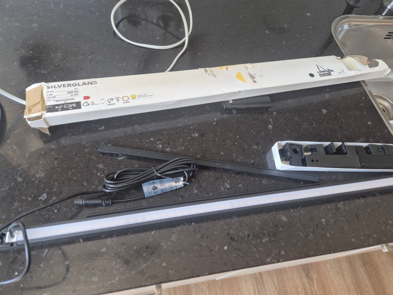 IKEA Silverglans LED Lamp Strip 60cm - Nieuw in doos, Wit, Kunststof, Smart home compatibel, Nieuw