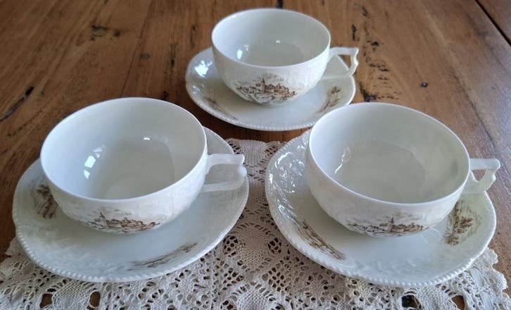3 Zeldzame Rosenthal Group, Classic rose kop en schotels, Ophalen of Verzenden