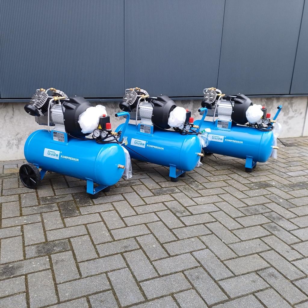 Gude 2 Cilinder 10 bar compressoren 50 liter ketel!!
