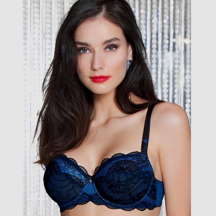 Lise Charmel Swarovski BH 70D - Luxe Kant & Kristallen, Ophalen of Verzenden, Blauw, BH