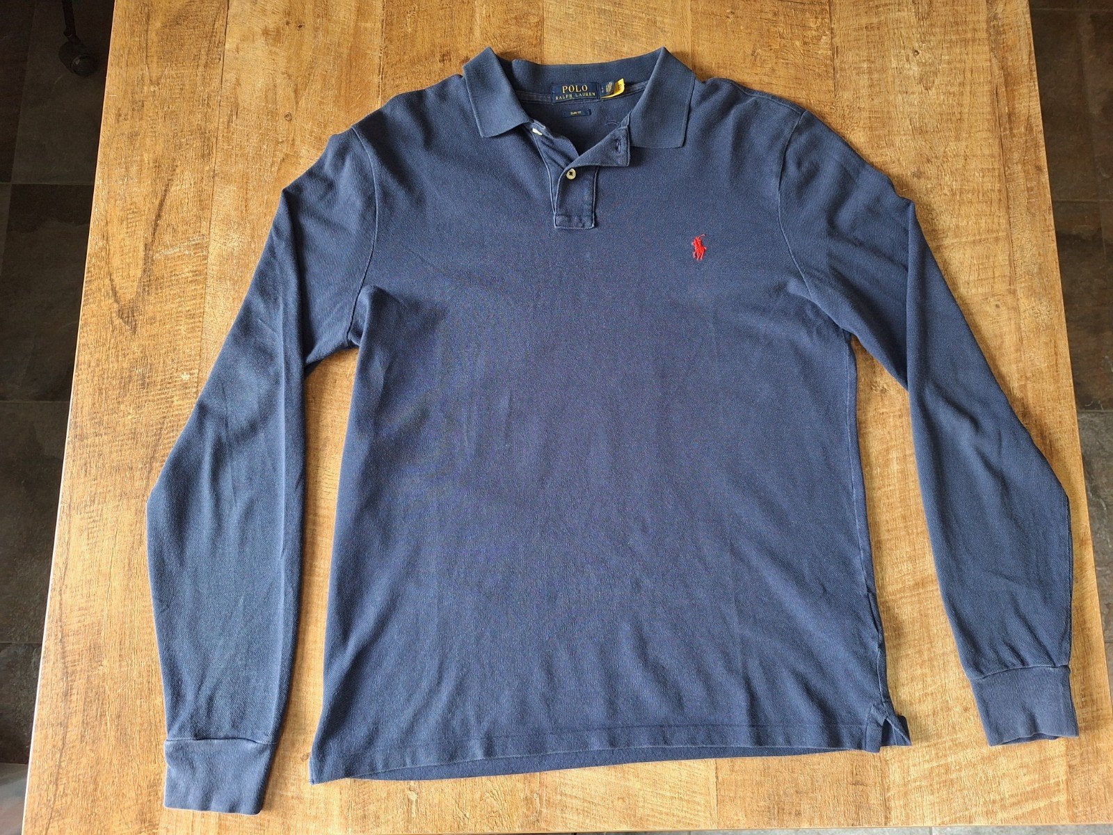 Polo Ralph Lauren Longsleeve Maat L, Maat 52/54 (L), Blauw, Ophalen of Verzenden, Polo Ralph Lauren