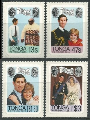 TONGA 1981 Royal Wedding Zelfklevend, Michel: 786-89, Postfr, Verzenden, Postfris, Koningshuis