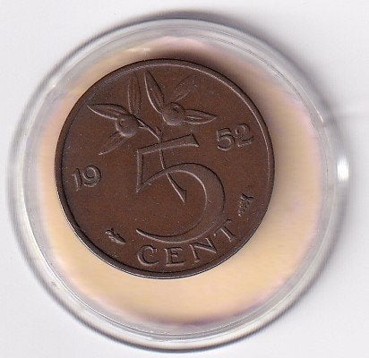 5 Cent 1952 Zeer Netjes, Postzegels en Munten, Munten | Nederland, Verzenden, Koningin Juliana, 5 cent