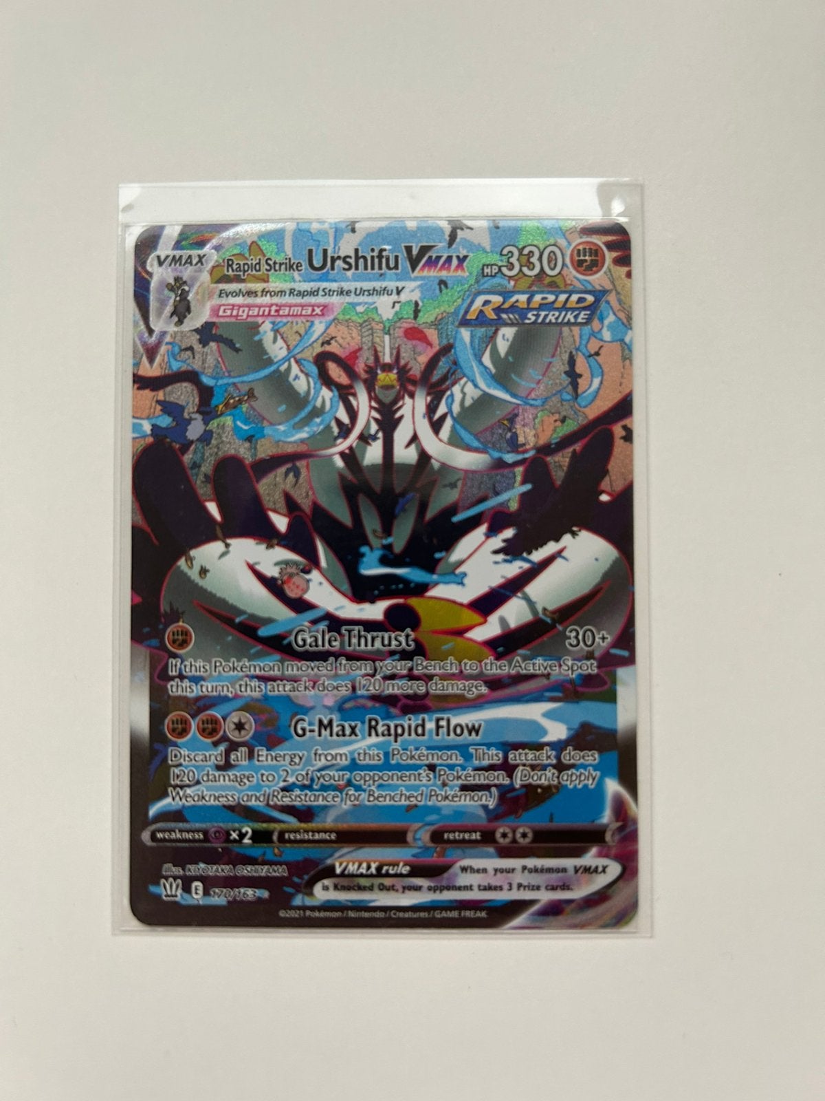 Rapid strike urshifu vmax alt art battle styles #170, Ophalen of Verzenden, Zo goed als nieuw, Losse kaart