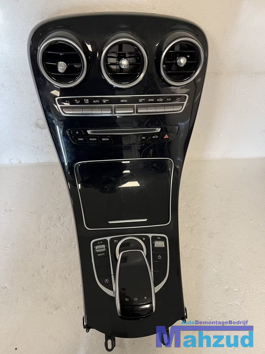 MERCEDES C-KLASSE W205 Zwart glans middenconsole compleet 20, Gebruikt, Mercedes-Benz AG, Mercedes-Benz, Ophalen of Verzenden
