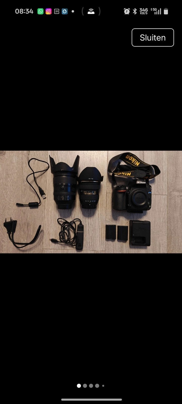 Nikon D750 Full Frame + Nikkor 28-300mm + Tokina 11-16mm, Gebruikt, Spiegelreflex, Ophalen of Verzenden, Draagriem