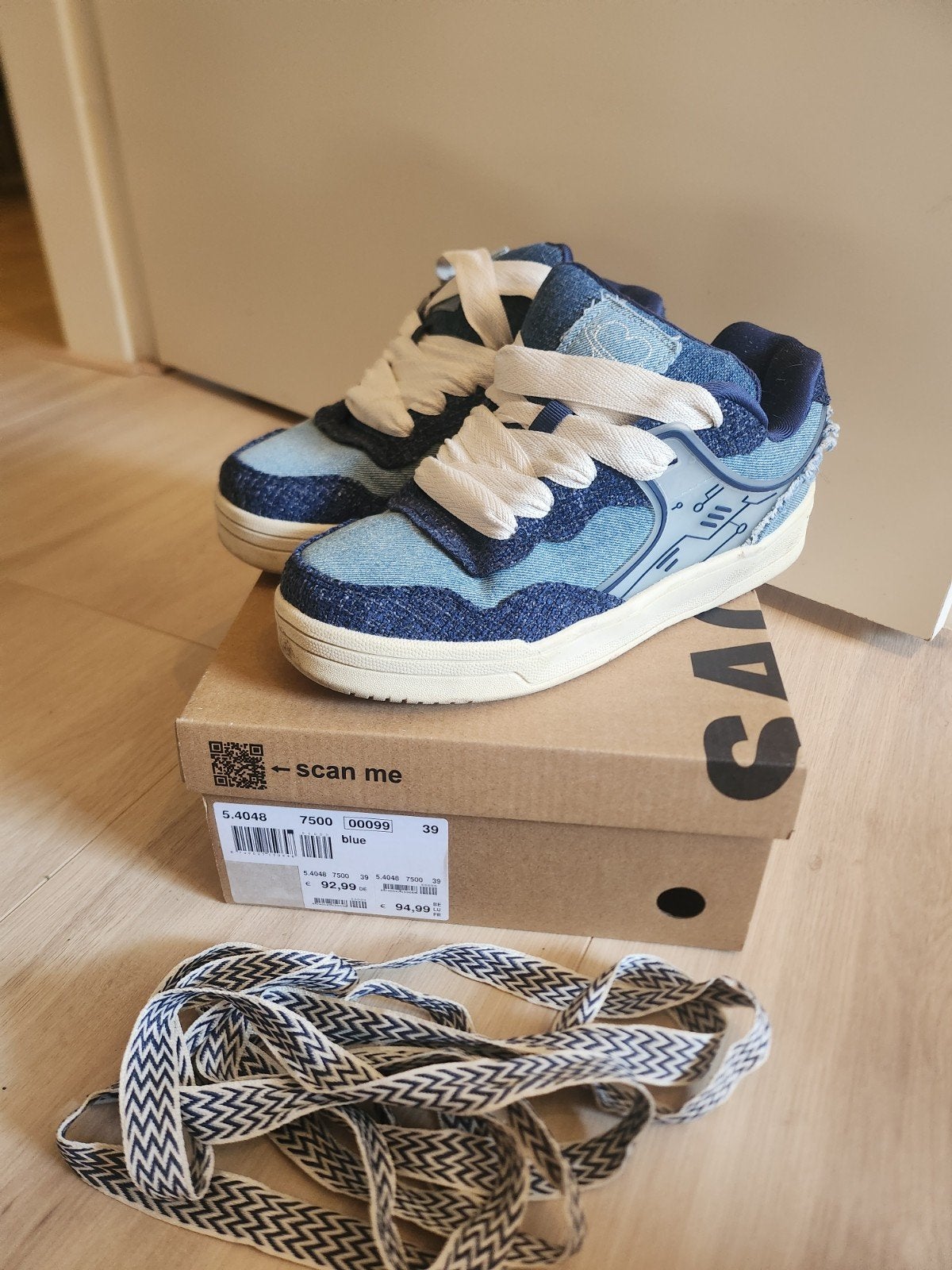 Sacha skater sneakers - blauw denim Maat 39, Blauw, Ophalen of Verzenden, Sacha, Sneakers of Gympen