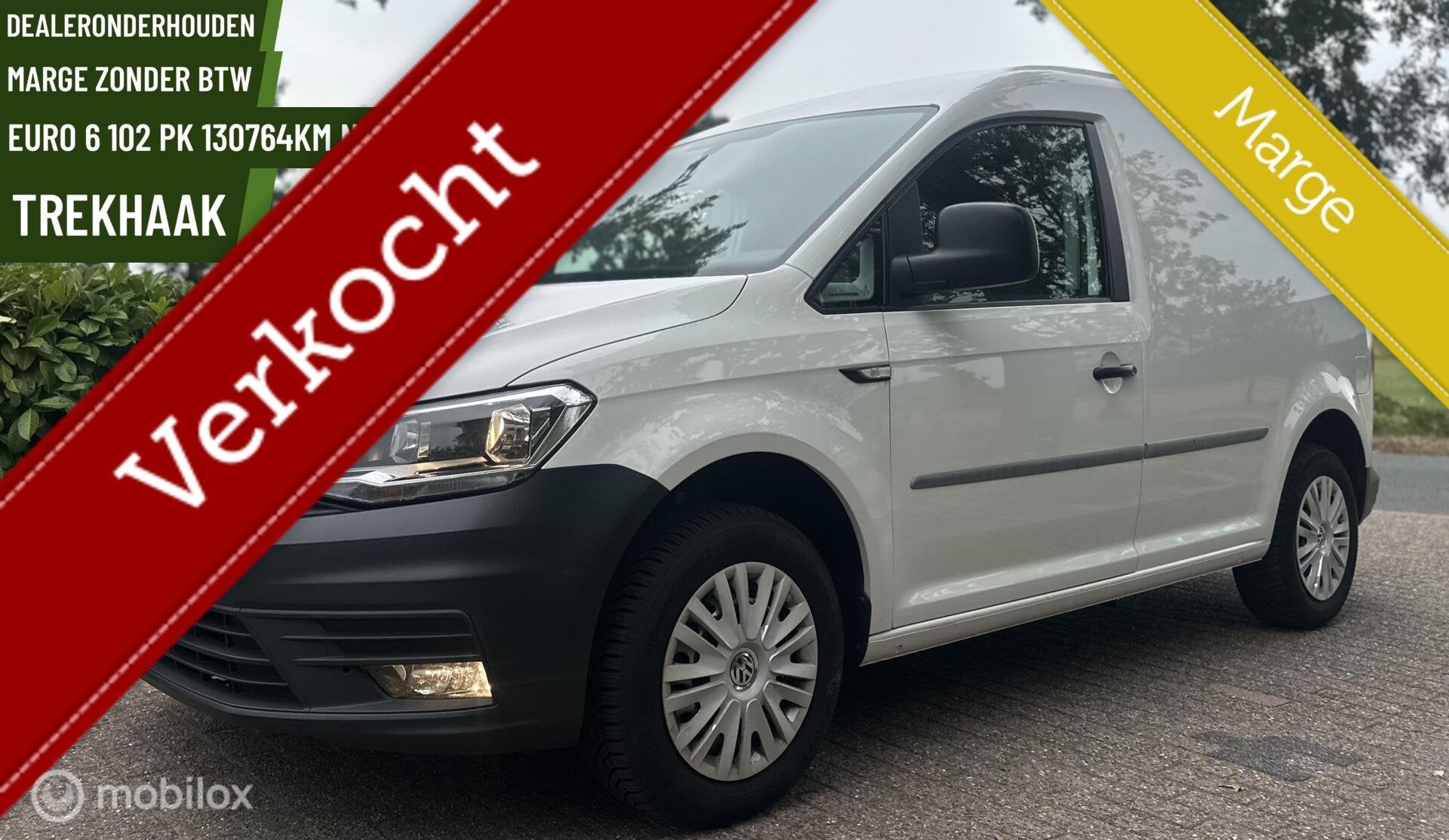 Volkswagen Caddy 2.0 TDI 102 PK Euro6 MARGE Airco trekhaak, Stof, Gebruikt, 4 cilinders, Volkswagen
