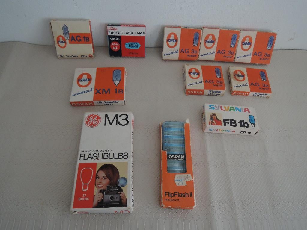 Heel veel ouderwetse flitslampjes, Audio, Tv en Foto, Fotografie | Flitsers, Ophalen of Verzenden, Nieuw, Overige merken