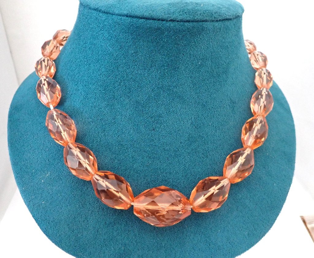 Antiek collier, glaskralen, Verzenden, Gebruikt, Overige materialen