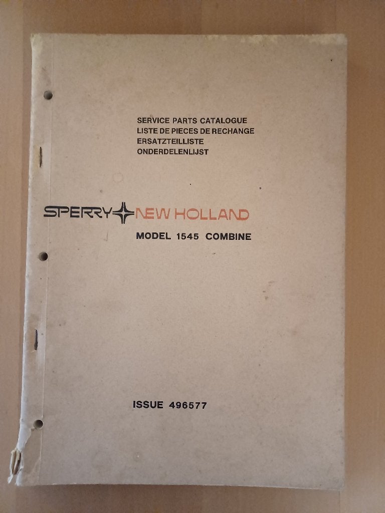 Onderdelenboek New Holland 1545 Combine, Ophalen of Verzenden, Gelezen, Tractor en Landbouw