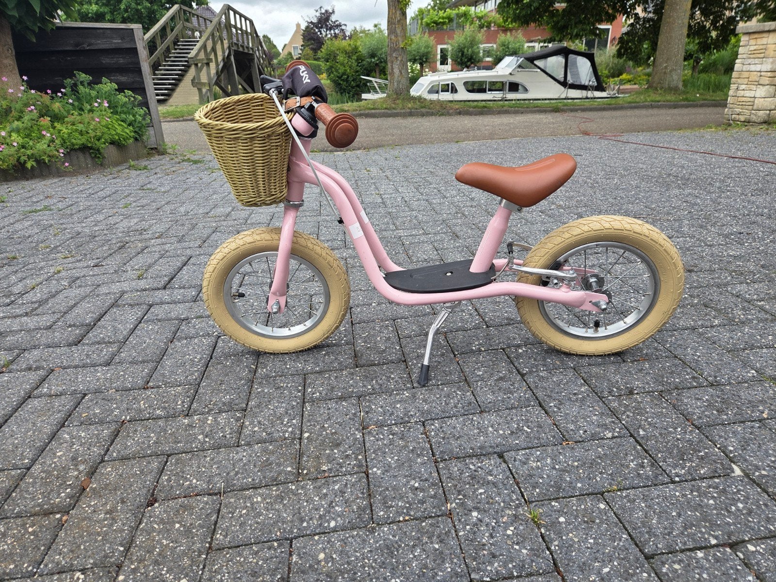 Puky loopfiets roze met mandje, Ophalen
