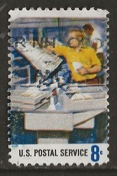 USA 3, postsorteercentrum, Verzenden, Gestempeld, Noord-Amerika