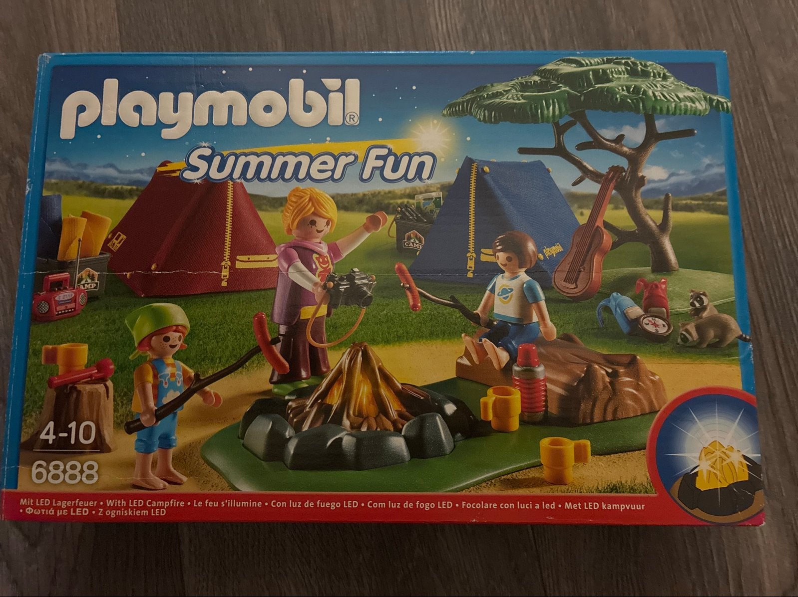 Playmobil Summer Fun Camping Set 6888 met LED kampvuur, Complete set, Ophalen of Verzenden, Summer fun, Zo goed als nieuw