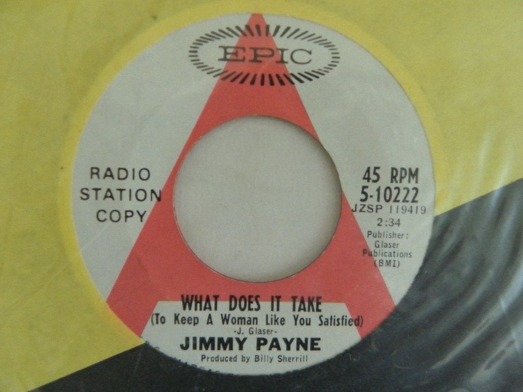 Single Jimmy Payne- What Does It Take - Woman, Woman - Promo, 7 inch, Ophalen of Verzenden, Zo goed als nieuw, Country