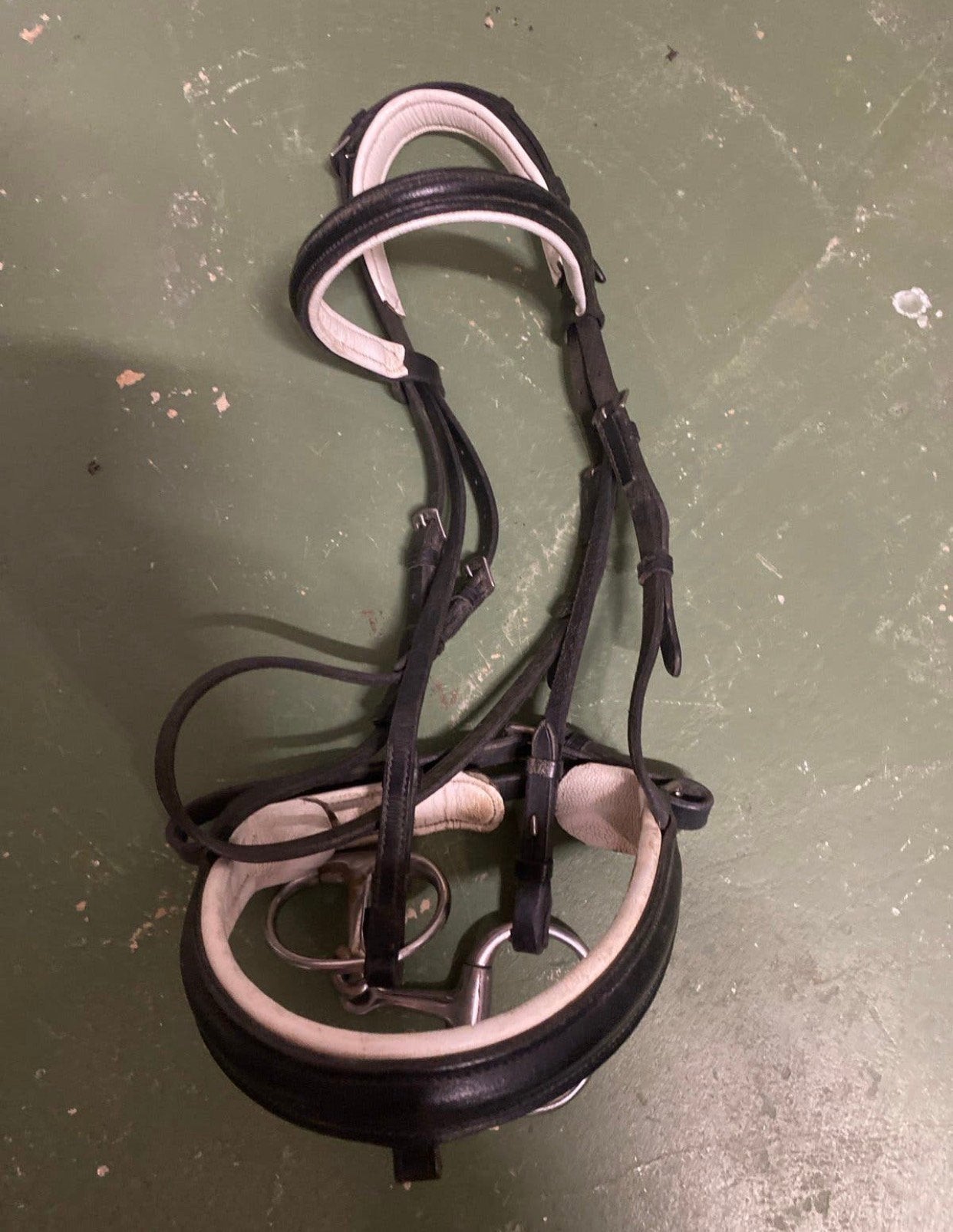 Hoofdstel maar ful en 3x bit, Dieren en Toebehoren, Ophalen, Gebruikt, Wit, Bit