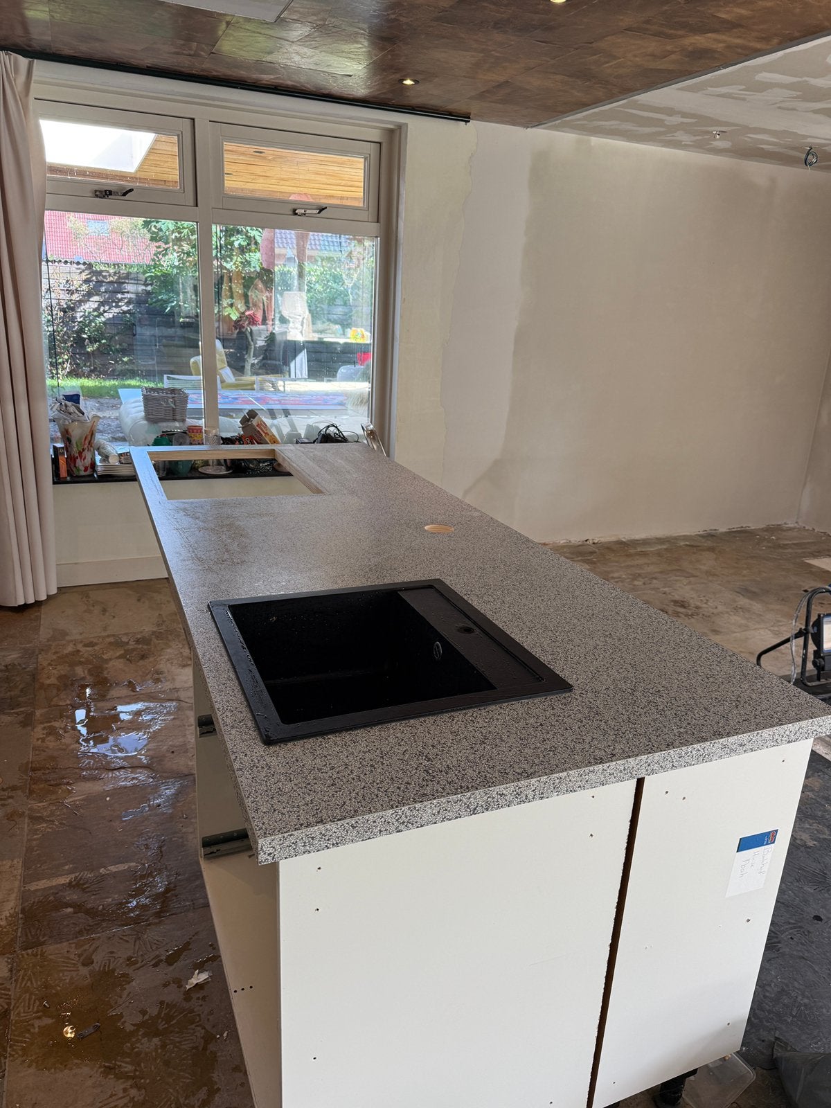 Aanrecht blad zo goed als nieuw, Huis en Inrichting, Ophalen, Zo goed als nieuw, Hout, Enkelwandige keuken