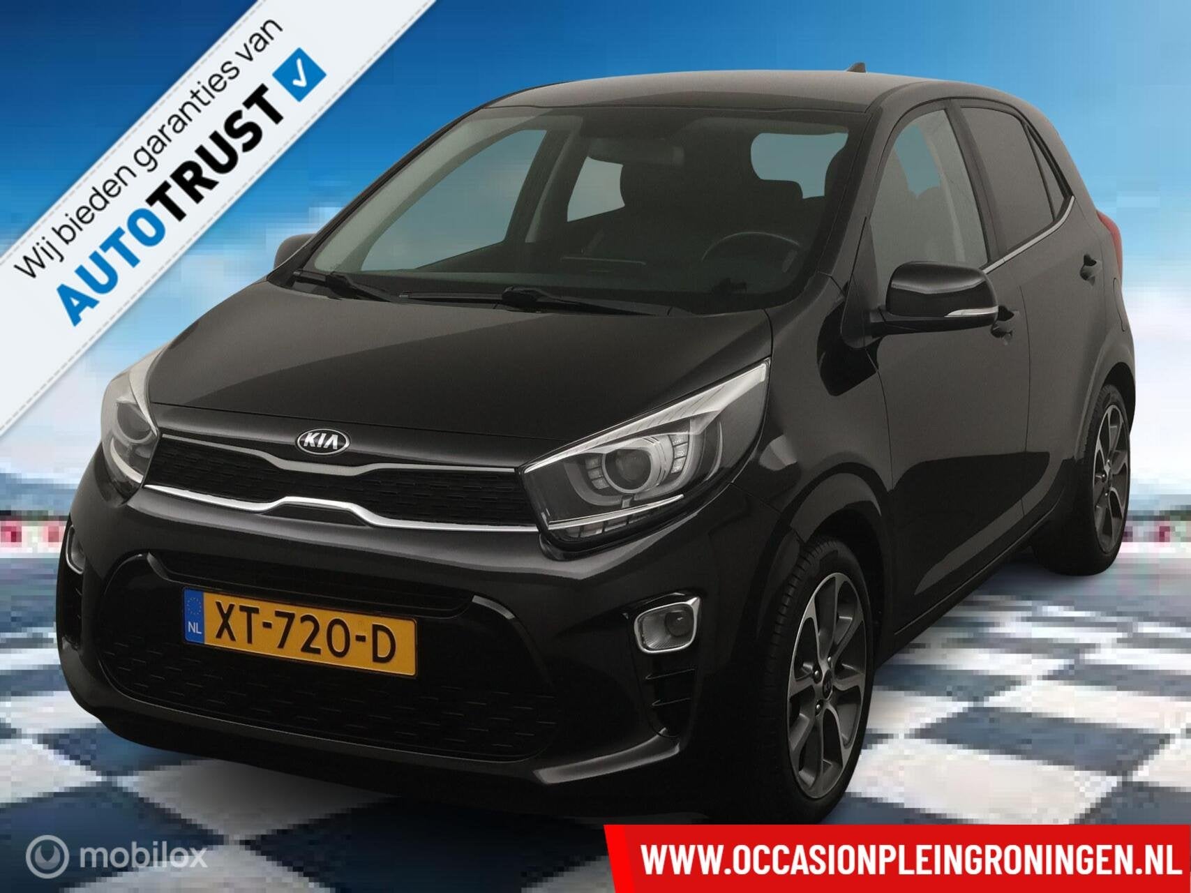 Kia Picanto 1.0 CVVT Design Edition, Auto's, Voorwielaandrijving, Gebruikt, Zwart, Bedrijf