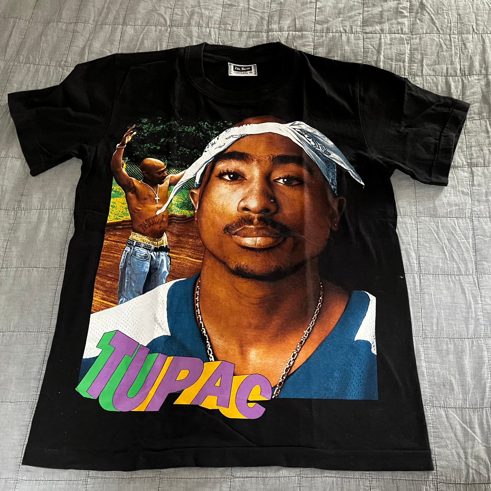 Vintage Tupac Shakur / 2Pac T-shirt - Zwart - Maat M, Ophalen of Verzenden, Zo goed als nieuw, Maat 48/50 (M), Zwart