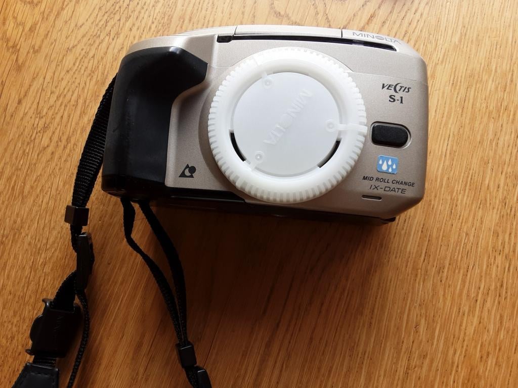 Minolta Vectis S-1 analoge spiegelreflexcamera, Ophalen of Verzenden, Gebruikt, Spiegelreflex, Minolta