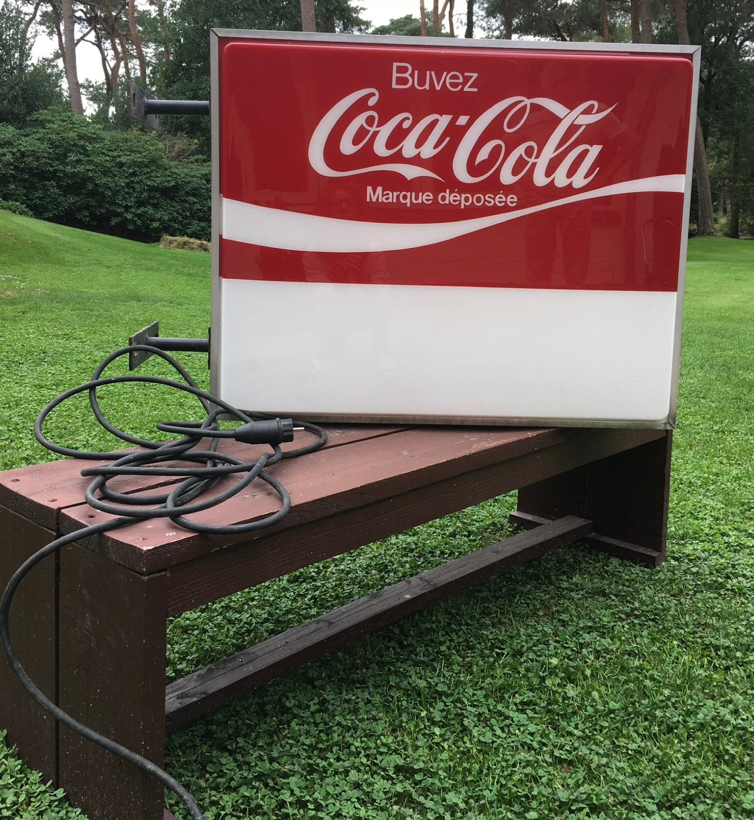 Coca Cola lichtreclame bord, Verzamelen, Ophalen, Gebruikt, Reclamebord
