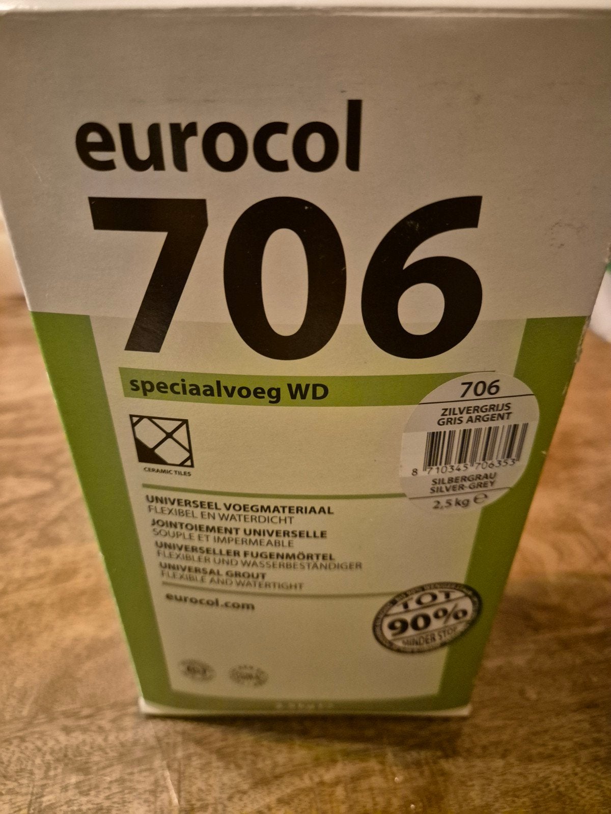 Eurocol 706 speciaalvoeg WD zilvergrijs 2.5kg, Doe-het-zelf en Verbouw, Ophalen, Overige materialen, Wandtegels, Nieuw