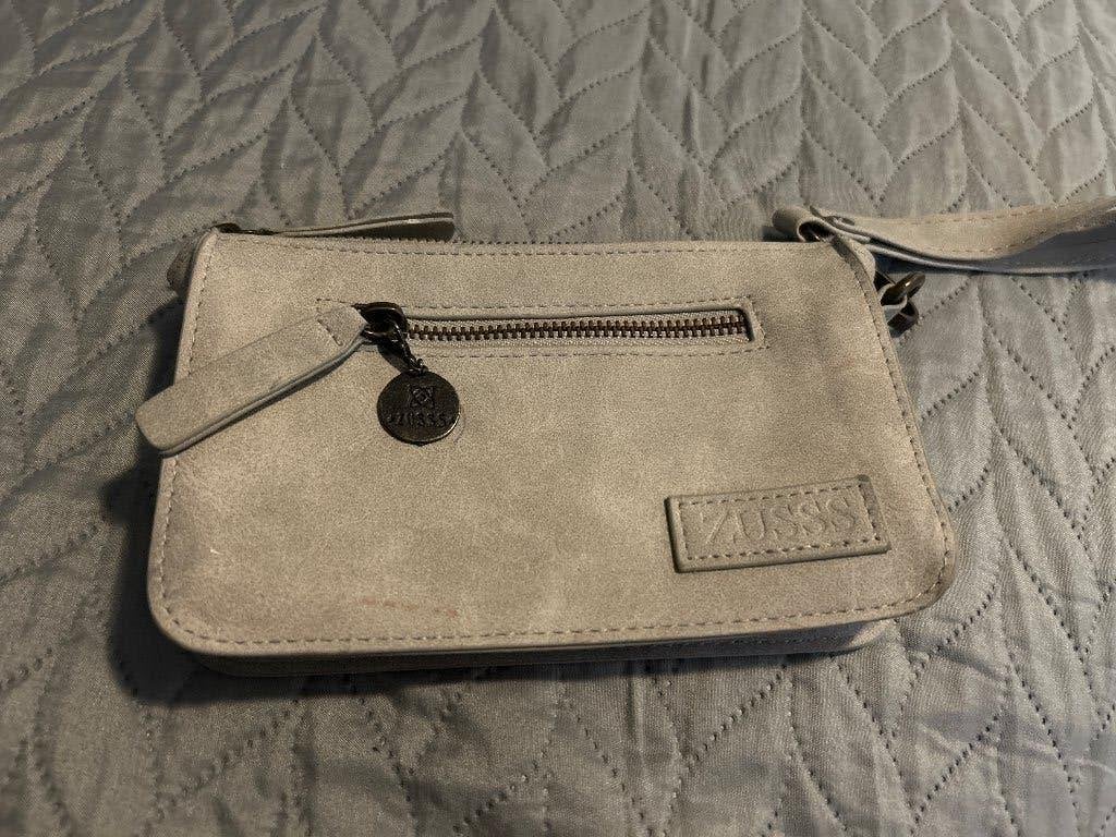 Clutch beige Zusss, Ophalen of Verzenden, Zo goed als nieuw, Beige, Avondtasje