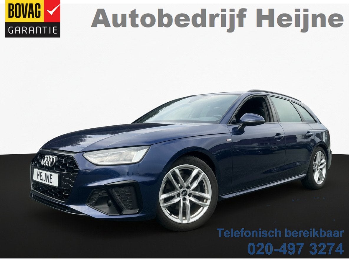 Audi A4 Avant 35 TFSI 150PK S-TRONIC S-LINE ADVANCED SPORT L, Gebruikt, Zwart, 4 cilinders, A4