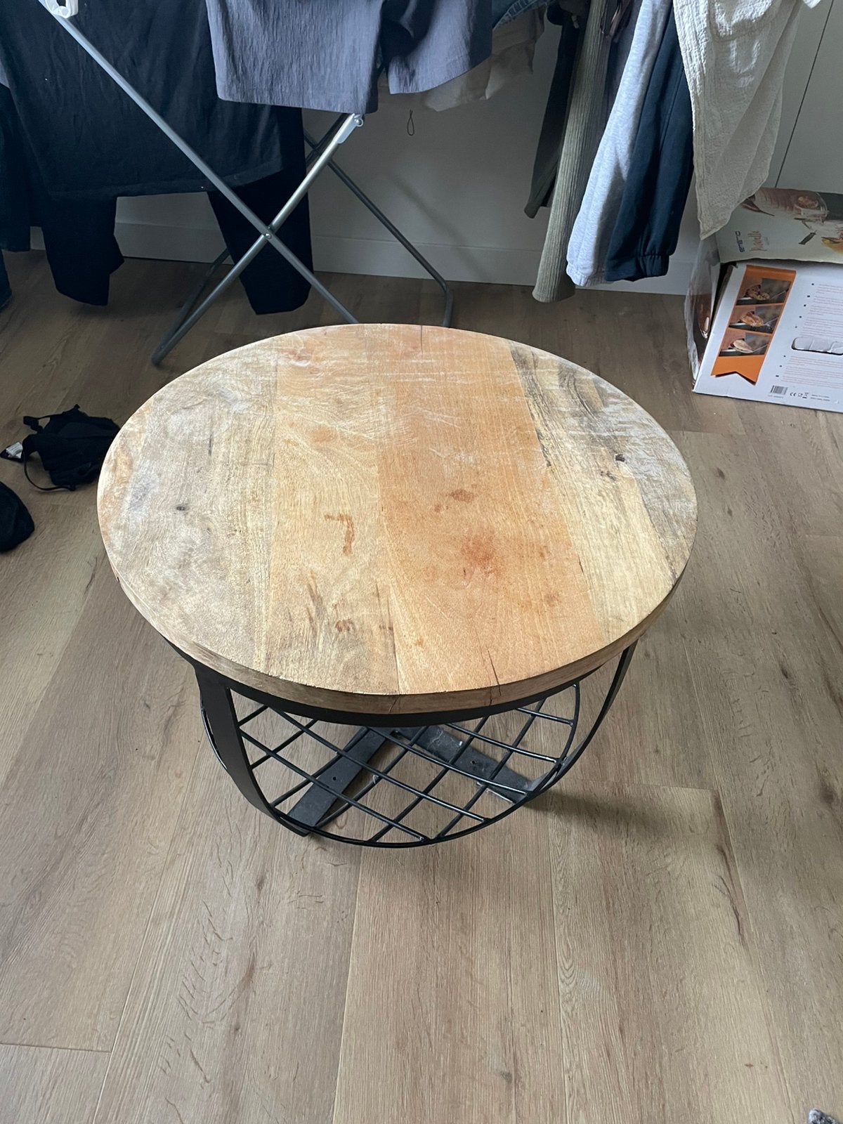 Mangohouten salontafel, Ophalen, 100 tot 150 cm, 50 tot 100 cm, Zo goed als nieuw