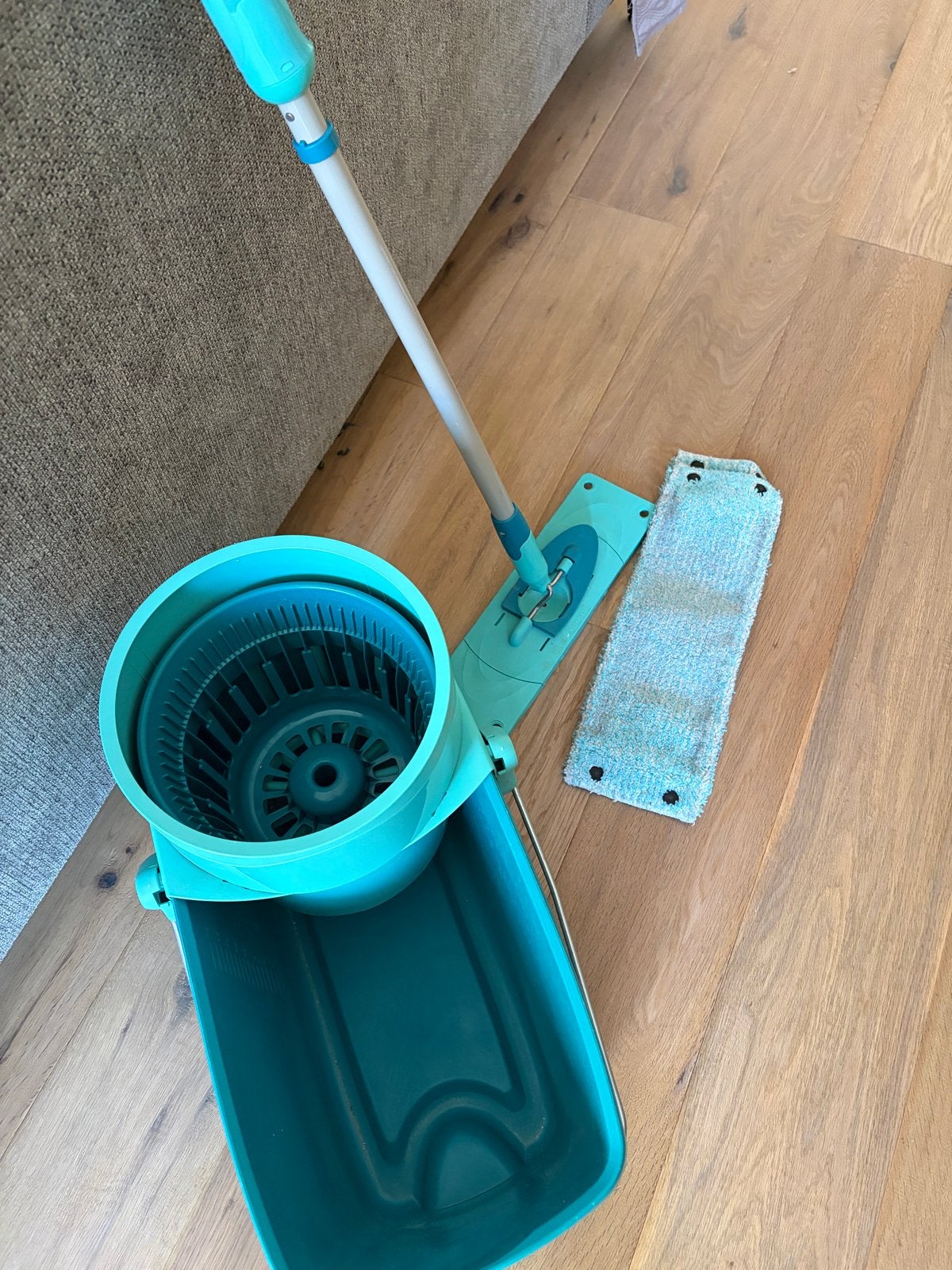 Leifheit dweilsysteem met emmer en mop, Ophalen of Verzenden, Dweilemmer, -bak, of -wagen