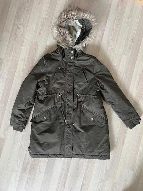 MAMA gewatteerde parka / winterjas, weinig gedragen, van H&M, Zo goed als nieuw, H&M MAMA, Groen, Ophalen