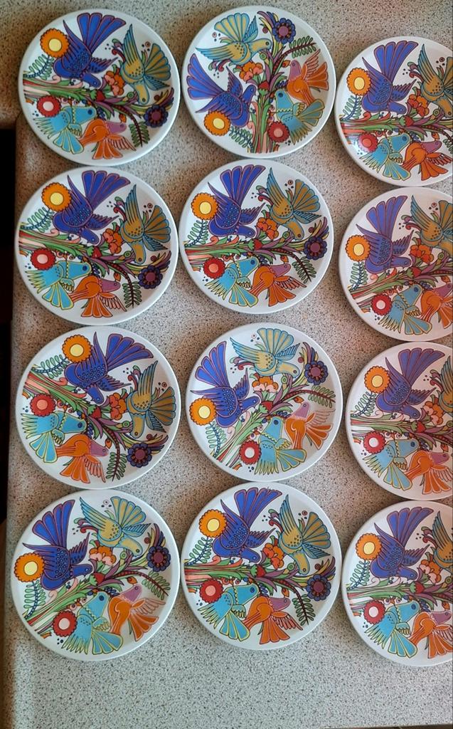 Villeroy & Boch Acapulco taartbordjes - 12 stuks, Gebruikt, Ophalen of Verzenden, Bord(en), Overige stijlen