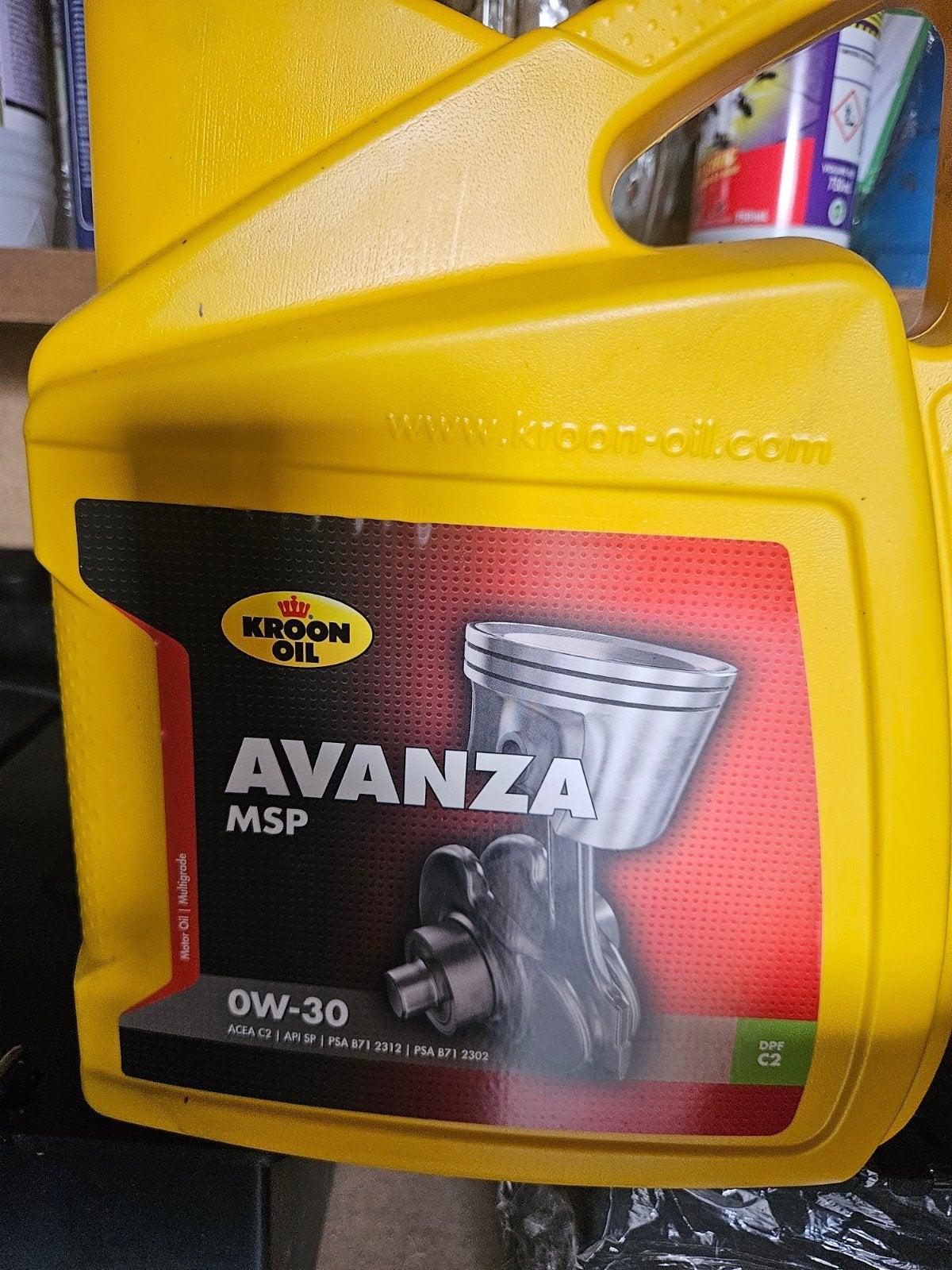 Olie Avanza MSP 0W-30 2,5 liter, Ophalen
