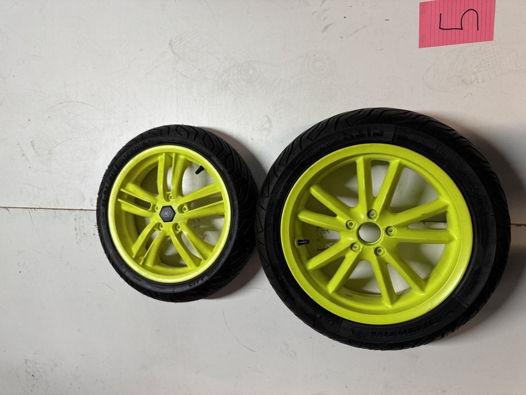 Velgenset Piaggio MP3 400/500 & fuoco Fluorgeel, Gebruikt, Niet ingevuld, Niet ingevuld, Ophalen