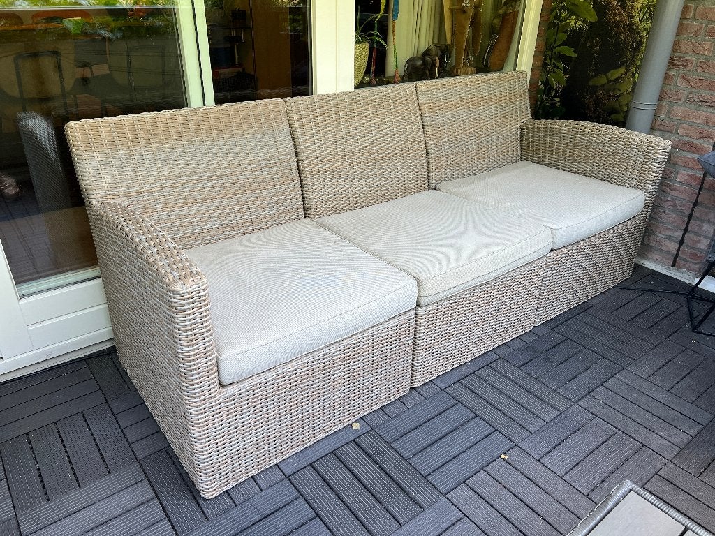 Loungeset, Ophalen, 4 zitplaatsen, Kunststof, Gebruikt
