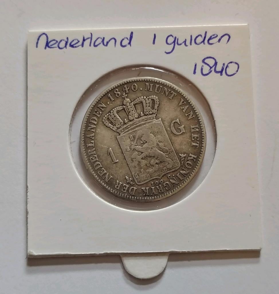 Nederland 1 gulden 1840 Willem I, Postzegels en Munten, Ophalen of Verzenden, Koning Willem I, 1 gulden