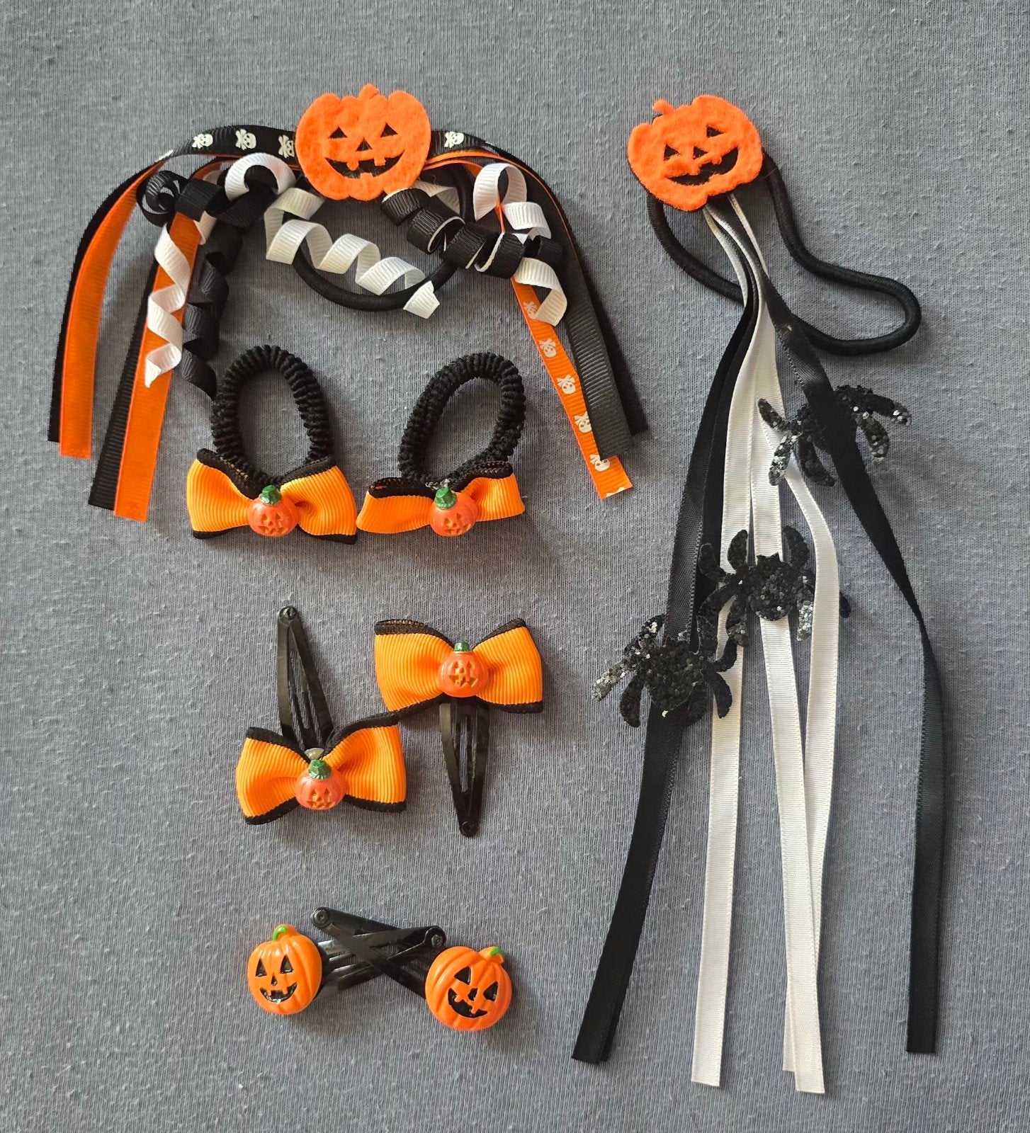 Halloween Haaraccessoires Set - Pompoen & Spinnen, Kinderen en Baby's, Ophalen of Verzenden, Gebruikt