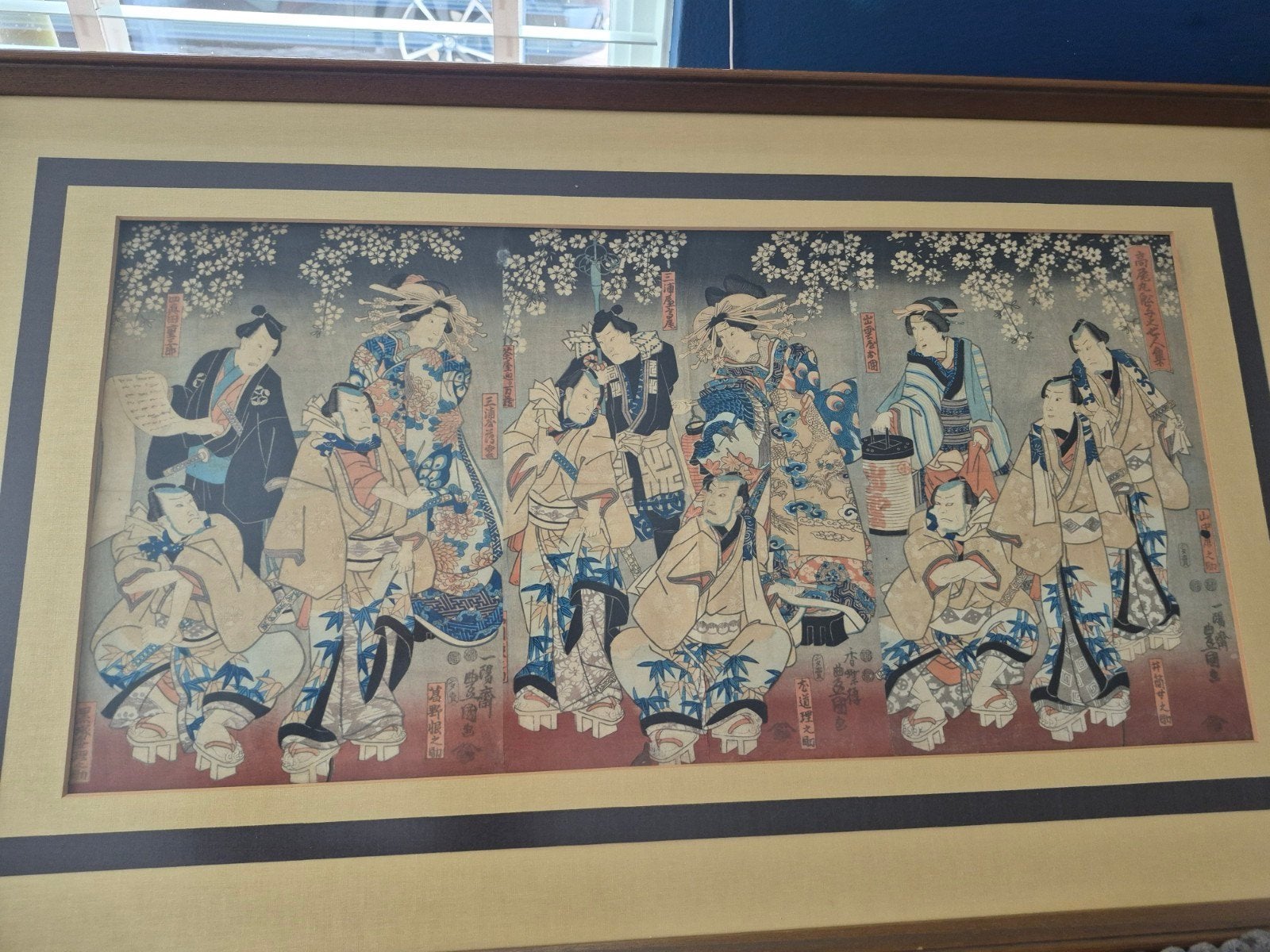 Japans antiek antieke originele woodcuts Kunisada, Ophalen of Verzenden