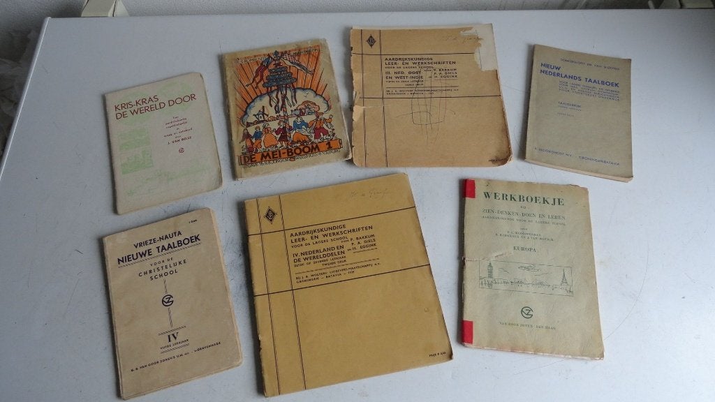 Lesboekjes, antiek 30 en 40-er jaren bv Nieuw Taalboek 1934, Ophalen of Verzenden