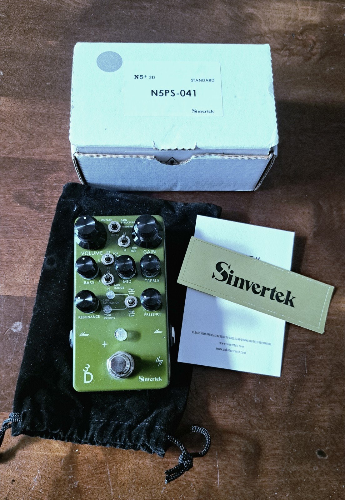 Sinvertek N5+3D distortion, Ophalen of Verzenden, Zo goed als nieuw, Distortion, Overdrive of Fuzz