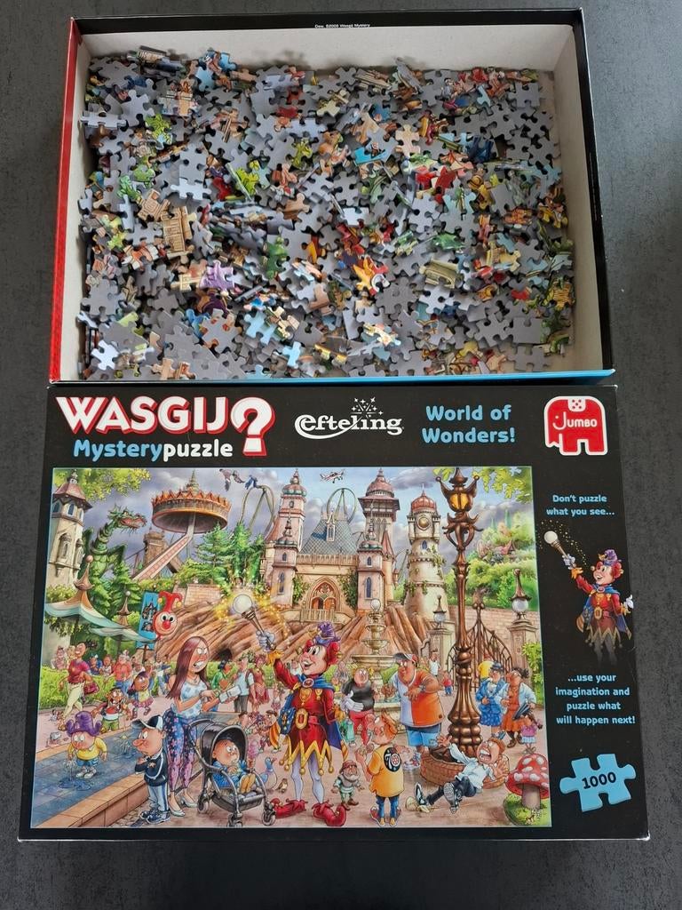 Wasgij Efteling Mystery .World of Wonders (1000 stuk, Ophalen of Verzenden, Meer dan 50 stukjes, Zo goed als nieuw, 6 jaar of ouder
