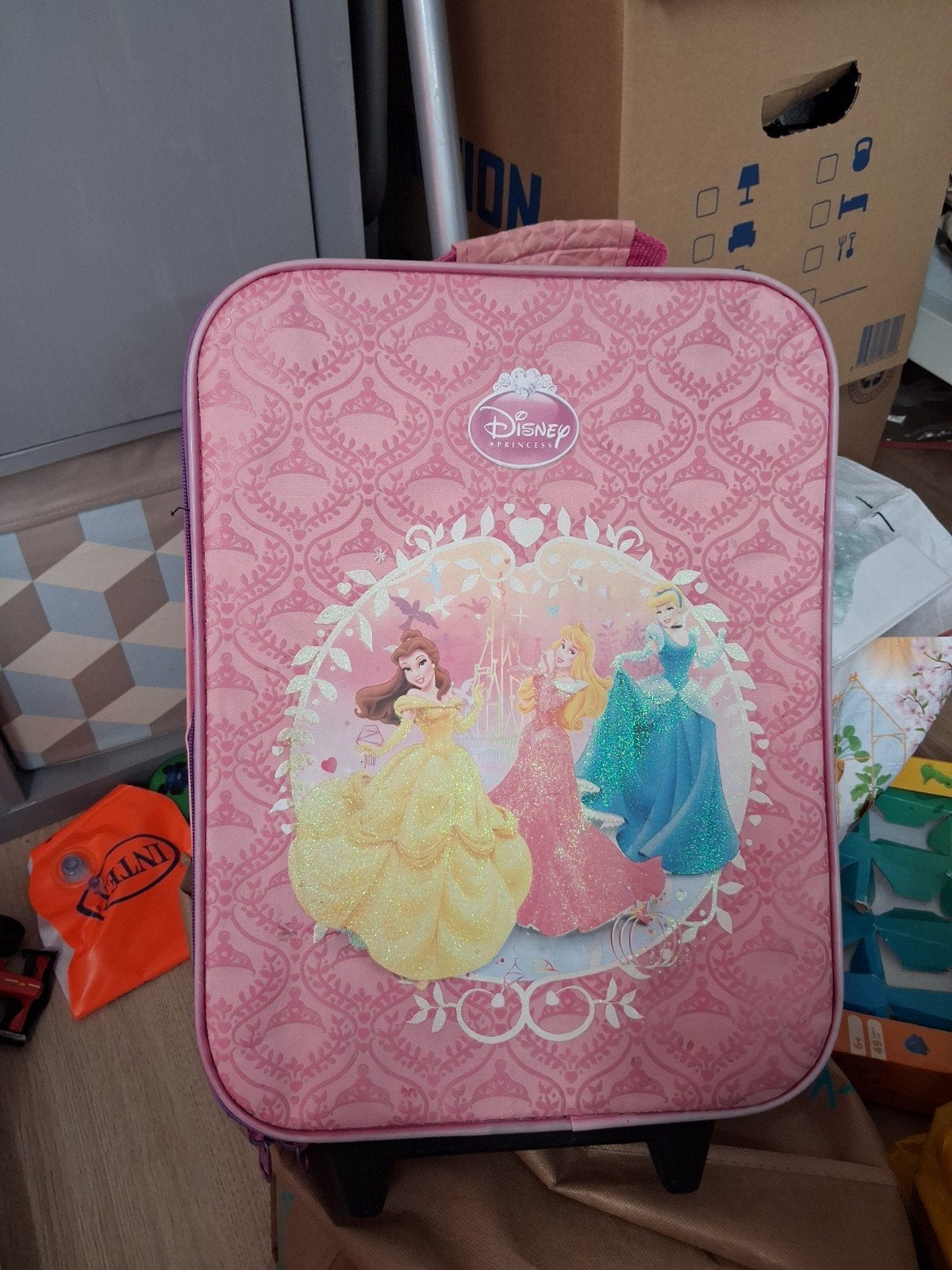 Disney Princess Koffer voor Kinderen - Roze met Wieltjes, Ophalen